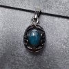 Turquoise Oval Cabochon Filigree Pendant - Image 4