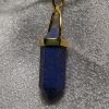 Lapis Carved Point Vermeil Pendant with Pyrite - Image 3