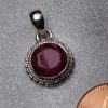 Ruby Round Faceted Pendant - Image 2