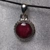 Ruby Round Faceted Pendant - Image 4