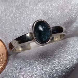 Green Blue Tourmaline ring