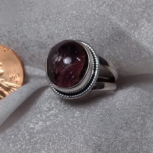 Ruby oval high-set ring