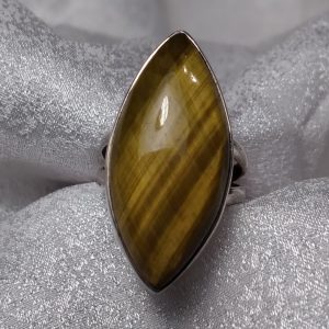 Tiger Eye Marquee ring