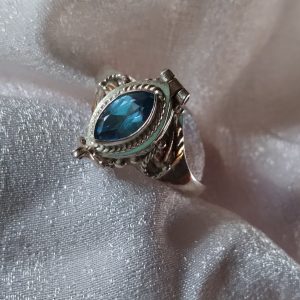 Sterling London Blue Topaz Compartment Ring